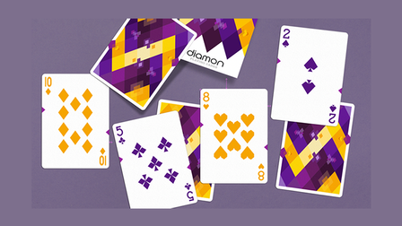 Diamon Playing Cards No 14 Purple Star Playing Cards