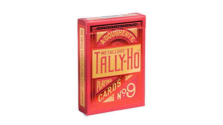 Tally-Ho Red circle MetalLuxe Playing Cards