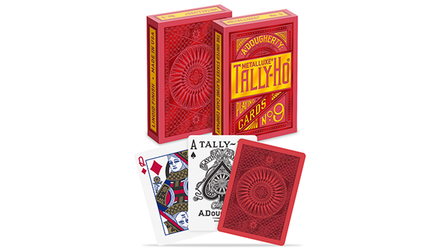 Tally-Ho Red circle MetalLuxe Playing Cards