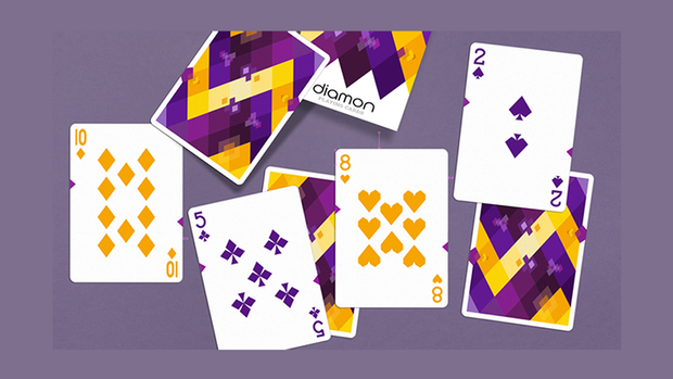 Diamon Playing Cards No 14 Purple Star Playing Cards