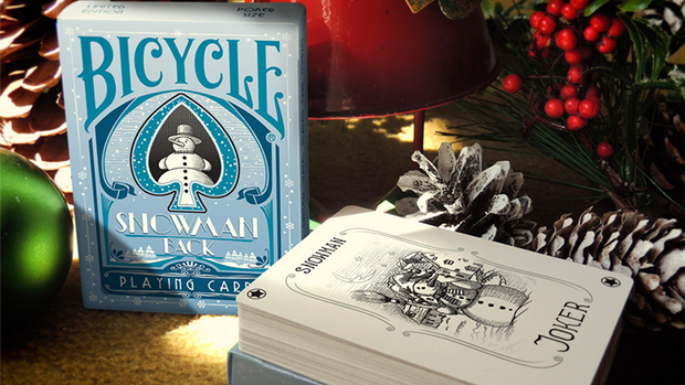 Bicycle Snowman (Blue) Playing Cards